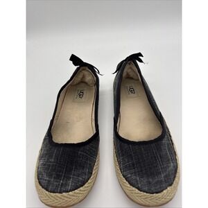 UGG Women's Flat ‎ Canvas Espadrille Slip Ons Size 7.5